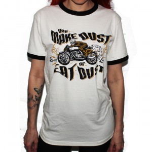 Eat Dust women Eat vintage white ring spun tee